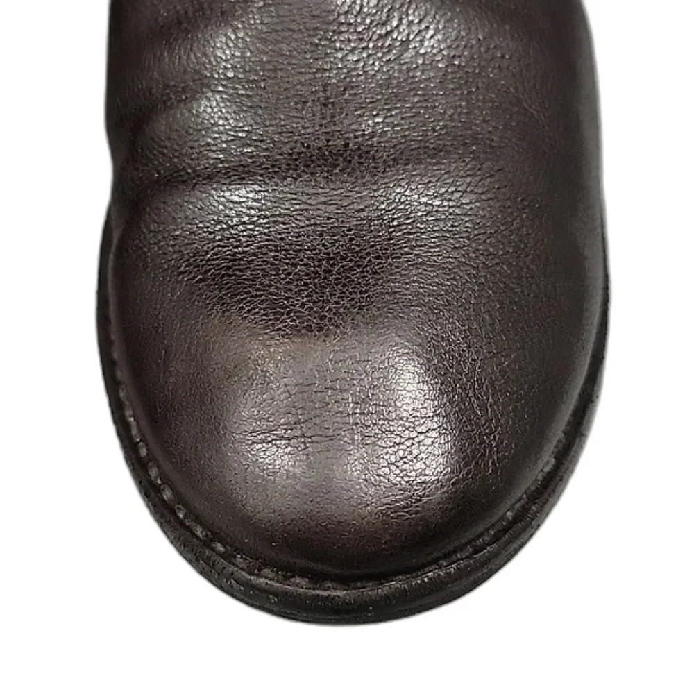 Frye PAIGE Dark Brown Leather Tall Pull-On Riding Boots 77535 Women's Size 9 B